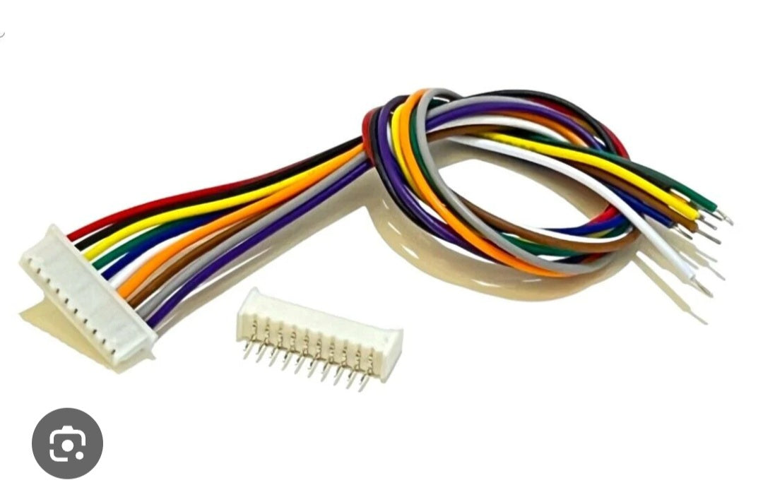 10 pin single-sided female XH2.54/10P JST connector with 20cm cable