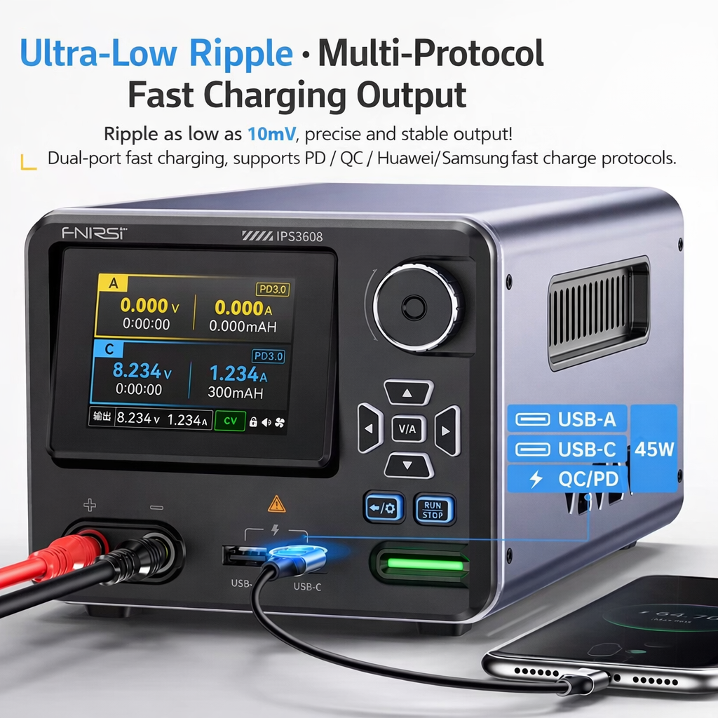 FNIRSI Digital-Control Adjustable DC Regulated Power Supply IPS3608