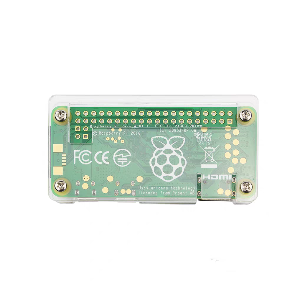 Raspberry pi zero transparent case with heat sink