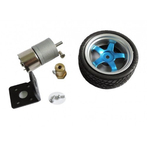 geared motor+wheel+coupling