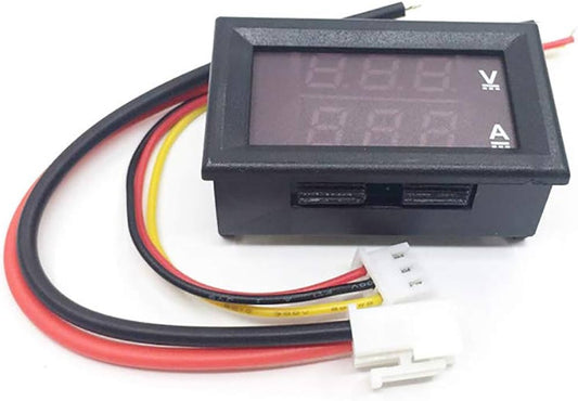 DC current and voltage meter display 100V-10A