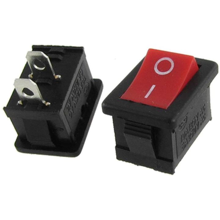 Power Rocker switch KCD1-101/2P Red – Microscale