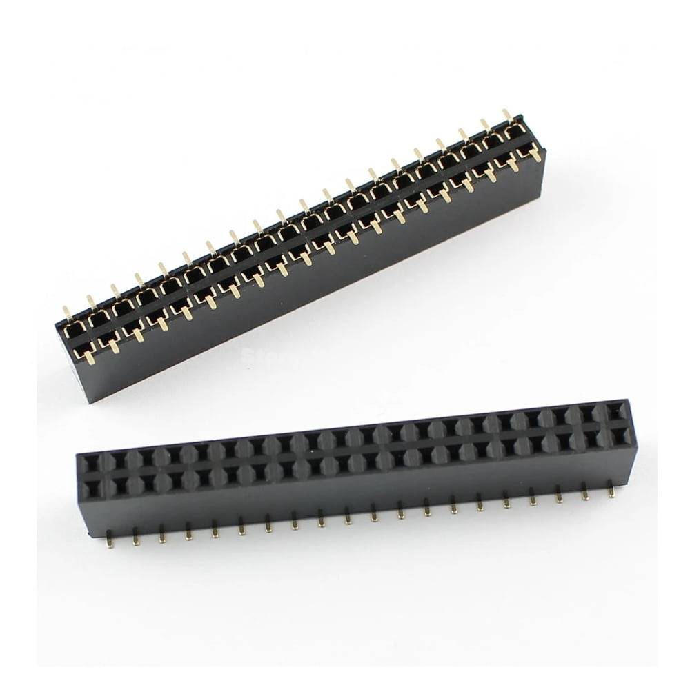 20pin dual inline female header SMD – Microscale