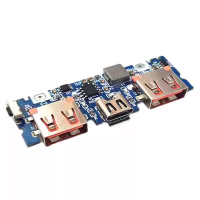 Power bank module Type-c lithium battery dual usb 5V2.4A – Microscale