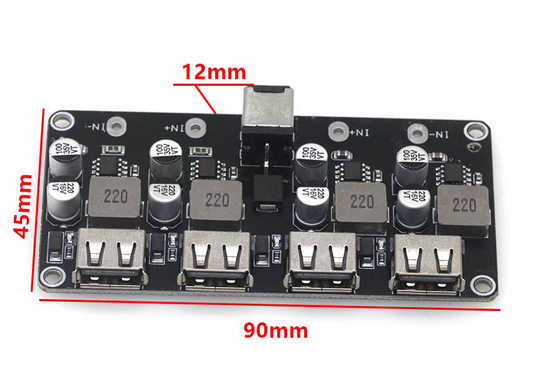 Arduino 4 In 1 USB QC3.0 QC2.0 DC-DC 6V-32V To 5V Fast Charging Buck Converter