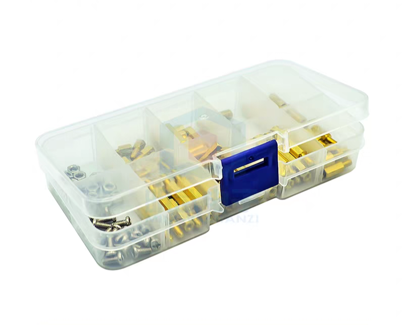 A pack of screws and Nuts Boxed