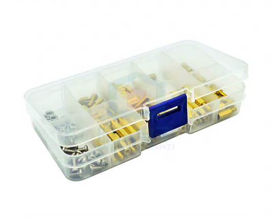 A pack of screws and Nuts Boxed