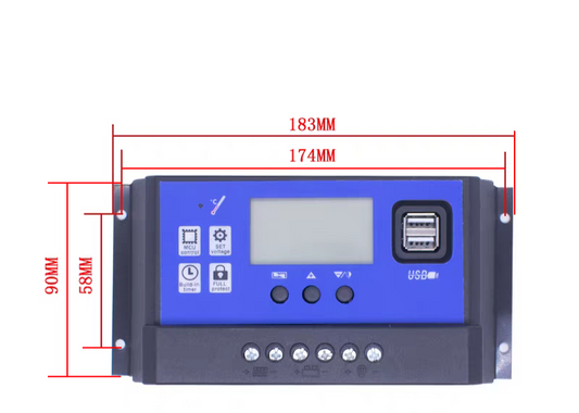 12V/24V fully automatic universal solar panel controller