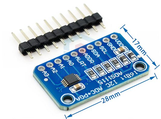 ADS1115 Ultra-Compact 16-Bit Precision Analog to Digital Converter (ADC) Module